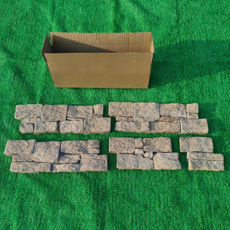 Гранит, 3D панель из камня, 550х200 мм, Country Sesame Yellow