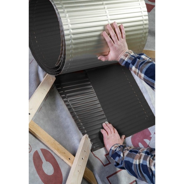 Желобок ендовы с крепежными скобками, 1450 х 500 мм, цвет: серый