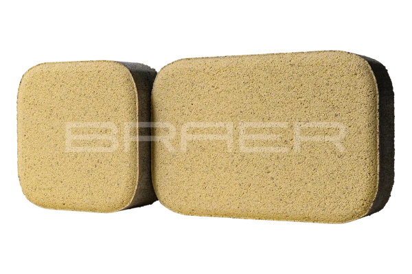 Тротуарная плитка Braer Классико Дуо 40 мм 115х115, 172х115 мм, цвет: песочный