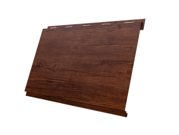 Металлический сайдинг Grand Line, Вертикаль Classic 0.45 мм, Print Premium, Cherry Wood Fresh TwinColor