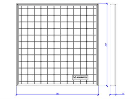 Решетка сварная оцинкованная Aquastok для дождеприемника 300х300, кл. B, арт. 32831