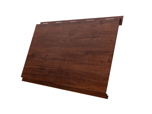 Металлический сайдинг Grand Line, Вертикаль Classic 0.45 мм, Print Premium, Cherry Wood Fresh TwinColor