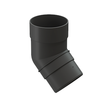 Колено трубы 45°, Docke Premium, Ø85 мм, цвет: графит
