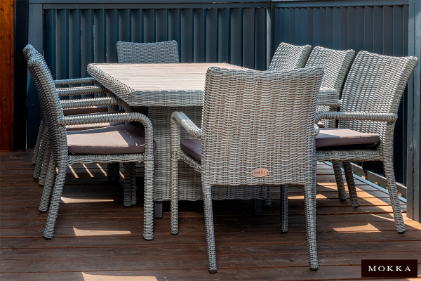 Стул Mokka Bella из искусственного ротанга цвет: серый