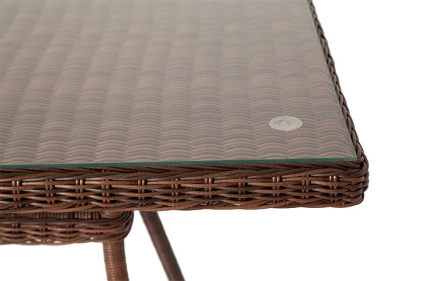 Стол плетеный из искусственного ротанга 160х90 см, Латте цвет: коричневый