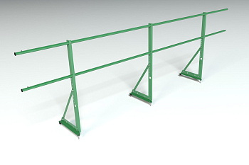 Ограждение кровельное, универсальное Roofsystems Econom, H=900 мм RAL 6002, L=3000 мм