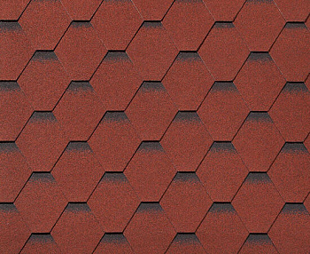 Битумная черепица RoofShield, Премиум, стандарт цвет: красный с оттенением, 3 м² / уп.