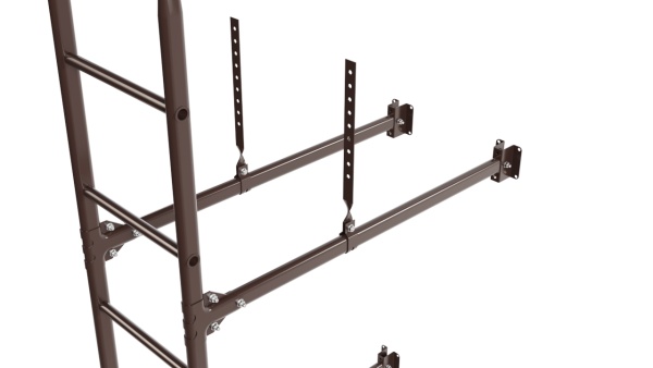 Фасадная лестница Borge, верхняя секция, L=1800 мм RAL 8017