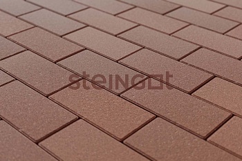 Тротуарная плитка Steingot Прямоугольник 60 мм /фаска 1.5 мм 200х100 мм, цвет: коричневый