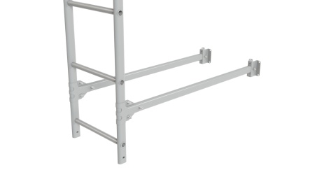 Фасадная лестница Borge, нижняя секция, L=2700 мм RAL 9006