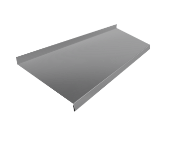 Отлив простой GL, 200 мм 0.45 мм, РЕ, RAL 9006, L= 2000 мм