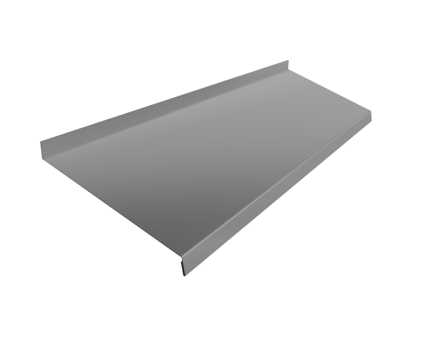 Отлив простой GL, 200 мм 0.45 мм, РЕ, RAL 9006, L= 2000 мм
