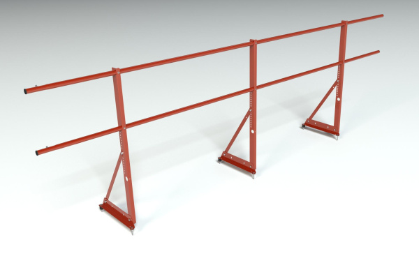 Ограждение кровельное, универсальное Roofsystems Econom, H=900 мм RAL 3009, L=3000 мм