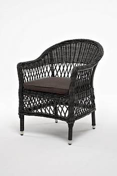 Стул плетеный из искусственного ротанга, Сицилия графит