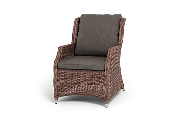 Стул плетеный из искусственного ротанга, Неаполь, цвет: коричневый