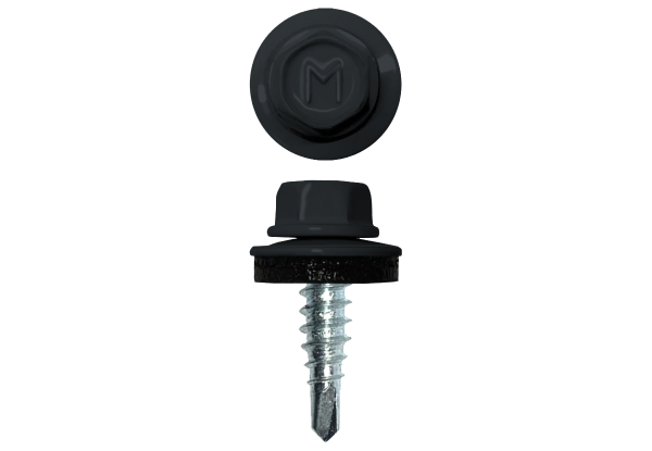 Саморез кровельный Daxmer 4.8х19 мм, сверло №2, RAL 7016, уп.250 шт.