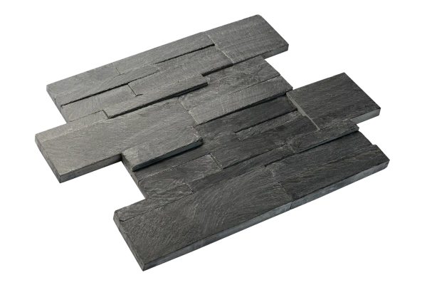 Сланец, 3D панель из камня, 350х180 мм, Modern Black Matt