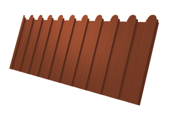 Профилированный лист GL C8 A, фигурный, 0.45 мм, Drap, RAL 8004