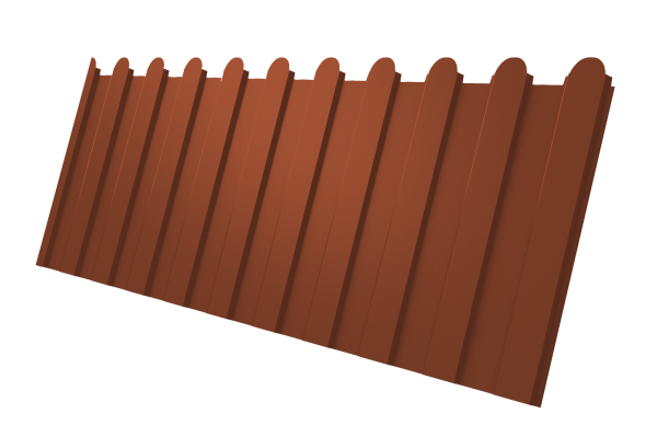 Профилированный лист GL C8 A, фигурный, 0.45 мм, Drap, RAL 8004