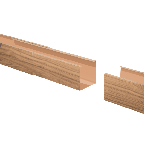 Соединитель профиля для кубообразной рейки 50х50 мм 0.45 мм, Print Elite, Honey Wood