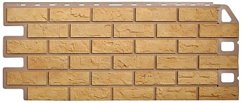 Фасадные панели Альта Профиль, Кирпич, 1140 х 480 мм цвет: желтый
