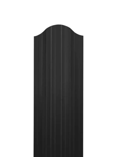 ММТ Штакетник П-образный, фигурный, 110 мм 0.42 мм, PE-double, RAL 8019