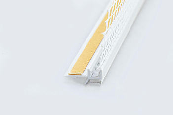 Профиль примыкающий оконный с сеткой и пыльником, ПС-6С, 2.4 м,Grand Line