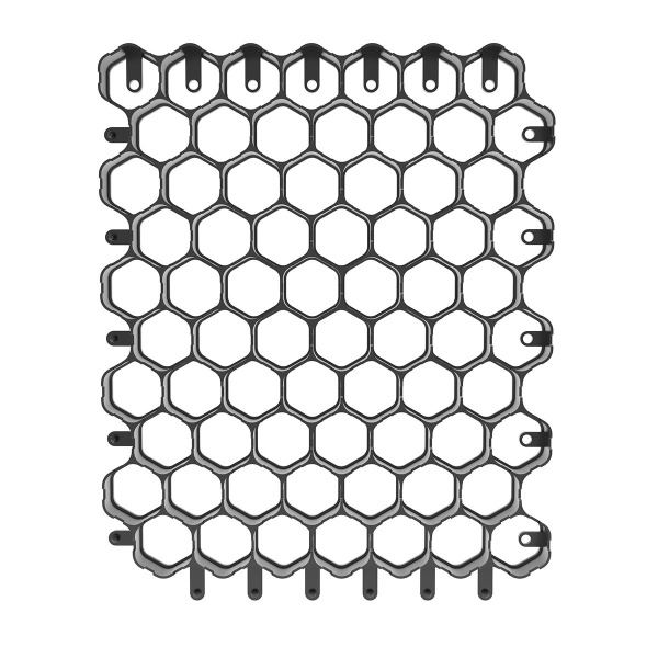 Решетка газонная Gidrolica Eco Normal, пластиковая черная, 530x430 мм, C250, 610