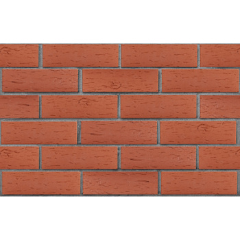 Кирпич облицовочный клинкерный ЛСР, 0.71НФ пустотелый, Лондон красный, береста, М300, 250х85х65 мм