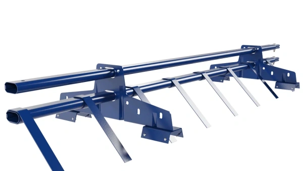 Снегозадержатель для профнастила Н-60, Н-75 Borge L=1500 мм, 2 опоры, 2 трубы, овал 25х45 RAL 5005