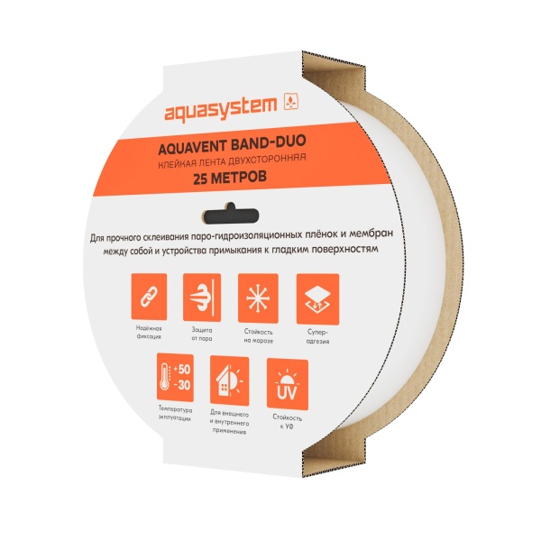 Aquasystem band duo соединительная акриловая лента 40 мм х 25 м
