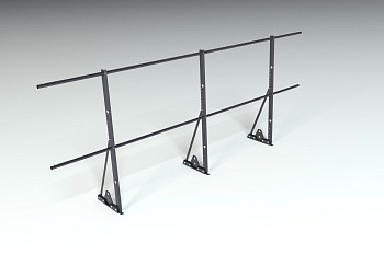 Ограждение кровельное для фальцевой кровли Roofsystems Econom Smart фальц, H=1200 мм RAL 9005, L=3000 мм