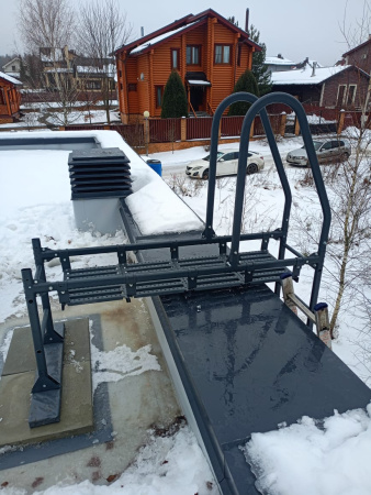 Парапетный мостик Roofsystems Prestige, H=600 мм, L=1150 мм zinc