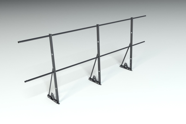 Ограждение кровельное для фальцевой кровли Roofsystems Econom Smart фальц, H=1200 мм RAL 9005, L=3000 мм