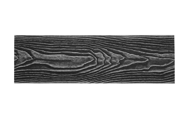 Террасная доска UnoDeck Vintage 150 мм, L= 4000 мм тиснение дерево, цвет: графит