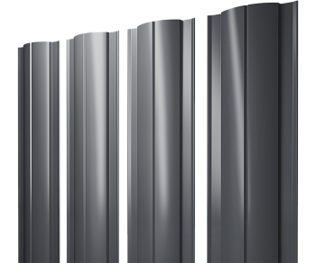 GL Штакетник Круглый с прямым резом 0.45 мм, Drap-double TX, RR 32