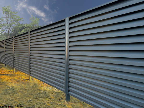 Ламель для забора жалюзи, Milan, с пленкой 0.5 мм, Drap TX, RAL 7024