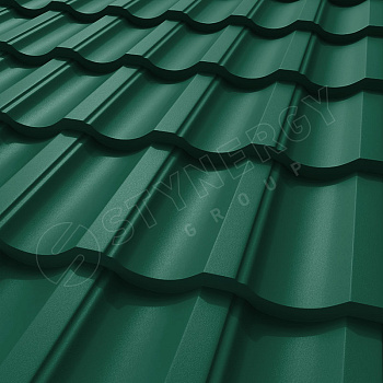 Металлочерепица Stynergy, Garda 0.5 мм, Rooftop Бархат, RAL 6005