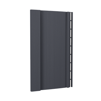 Виниловый сайдинг Docke, Вертикальный сайдинг S7, L=3000х180 мм серия Premium, цвет: графит