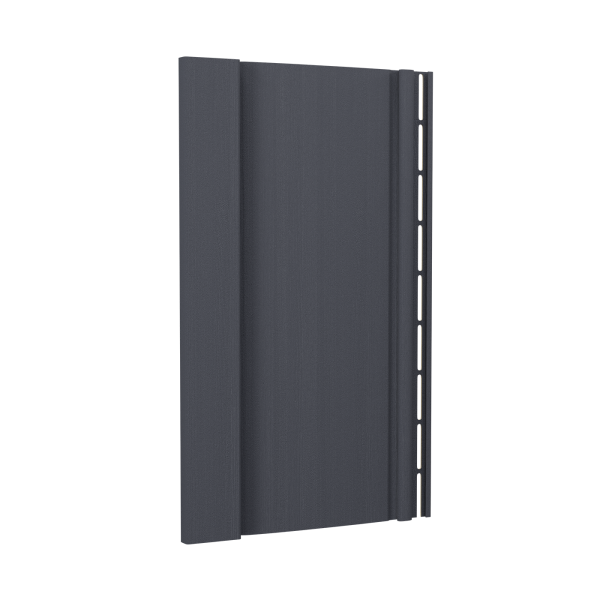 Виниловый сайдинг Docke, Вертикальный сайдинг S7, L=3000х180 мм серия Premium, цвет: графит