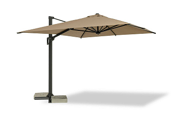 Зонт уличный Римини, 3х4 м боковой алюминиевой опоре, тент бежевый