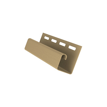 J-профиль пвх, Grand Line, L=3000 мм серия Color Plus, цвет: кремовый