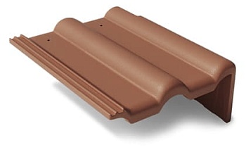 Боковая правая черепица Braas Франкфурт 420х330 мм цвет: коричневый