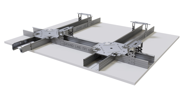 GL Профиль потолочный ПП, 60х27 мм, L= 3000 мм, 0.4 мм, Zn