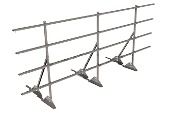 Ограждение кровельное для композитной черепицы Roofsystems Prestige композит, H=1200 мм RAL 9006, L=3000 мм