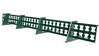 Снегозадержатель решетчатый для натуральной черепицы Borge L=2500 мм, 4 опоры, 1 полотно RAL 6005