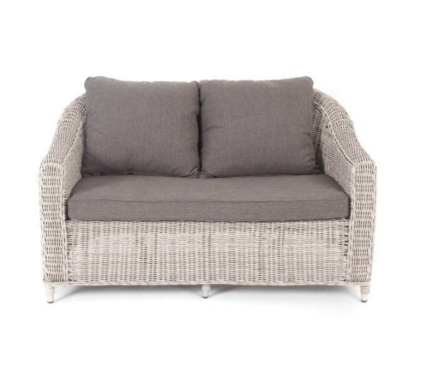 Диван 2-местный из искусственного ротанга, Кон Панна бежевый