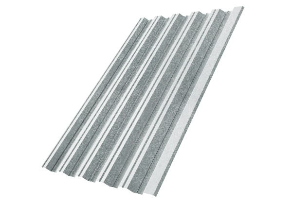 Профилированный лист GL HC35 R, 0.7 мм, Zn, zinc