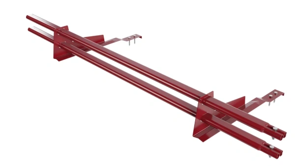 Снегозадержатель для натуральной черепицы Borge L=1500 мм, 2 опоры, 2 трубы, овал 25х45 RAL 3003