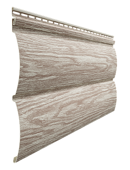 Виниловый сайдинг Docke, Блок-хаус D4.7Т, L=3600х243 мм. серия Lux Монреаль, цвет: орех